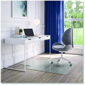 OceanMat Hard Floor Chair Mat for Hard Floors Rectangular with Lip Straight Edges 36" x 48" Clear CM2G112OCB