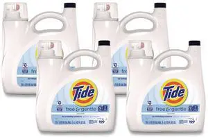 Free and Gentle Liquid Laundry Detergent HE Compatible 100 Loads 132 oz Bottle 4/Carton 80762802