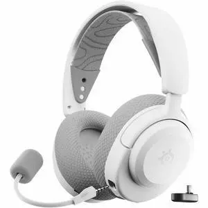 SteelSeries Arctis Nova 3P Wireless Multi-Platform Gaming Headset - Mobile App Control, 40 HR Battery, Neodymium Magnetic Drivers, 2.4GHz/Bluetooth, PS5, PS4, PC, Switch, Mobile - White