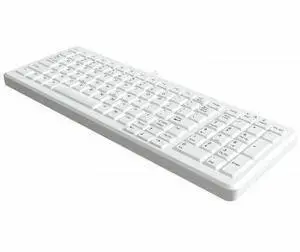 TG3 Electronics 103 Key Washable Low Profile Keyboard White w/ Green Backlight