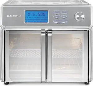 Kalorik MAXX? Plus AFO 47271 SS Digital Air Fryer Oven 26 Quart 10-in-1 Countertop Toaster Oven Air Fryer Combo, Stainless Steel