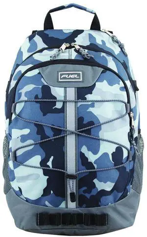 Terra Sport Bungee Backpack 15.5" 12.5 x 7.75 x 18 Midnight Camo 117870STMNC