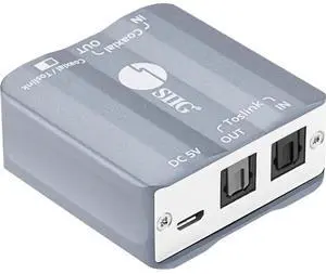 SIIG Toslink/Coaxial Bi-directional Audio Converter SIIG Toslink/Coaxial Bi-directional Audio Converter