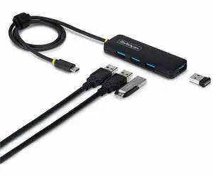 StarTech 4-Port USB-C Hub, 5Gbps, Bus Powered, USB-C to 4X USB-A Mini Hub, Extra Long 2ft/61cm Host Cable StarTech 4-Port USB-C Hub, 5Gbps, Bus Powered, USB-C to 4X USB-A Mini Hub, Extra Long 2ft/61cm Host Cable