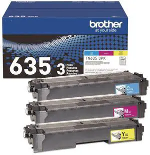 Brother TN6353PK 3PK Standard Yield Cyan, Magenta, and Yellow Toner Cartridges (TN635C, TN635M, TN635Y) Brother TN6353PK 3PK Standard Yield Cyan, Magenta, and Yellow Toner Cartridges (TN635C, TN635M, TN635Y)