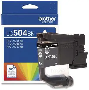 Brother Genuine LC504BK Standard Yield Black Ink Cartridge Brother Genuine LC504BK Standard Yield Black Ink Cartridge