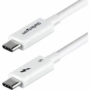 StarTech 2.6ft 80cm Thunderbolt 5 Cable 80Gbps/120Gbps 240W PD 8K 60Hz Certified Thunderbolt Cable White StarTech 2.6ft 80cm Thunderbolt 5 Cable 80Gbps/120Gbps 240W PD 8K 60Hz Certified Thunderbolt Cable White
