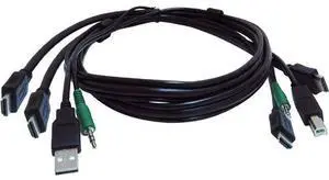 Black Box Secure KVM Cable Each end 1 USB 1 or 2 HDMI 1 3.5mm Audio Black Box Secure KVM Cable Each end 1 USB 1 or 2 HDMI 1 3.5mm Audio