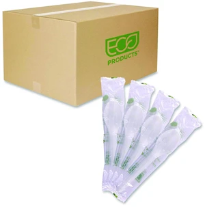 Plantware Compostable Cutlery Spoon Plastic White 1000/Carton EPS013W Plantware Compostable Cutlery Spoon Plastic White 1000/Carton EPS013W