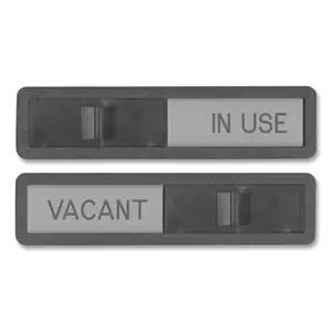 Vacant/In Use Sign In-Use; Vacant 2.5 x 10.5 Black/Silver 1519 Vacant/In Use Sign In-Use; Vacant 2.5 x 10.5 Black/Silver 1519