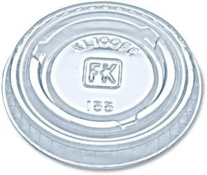 Fabri-Kal 0.75-1oz Portion Cup Flat Lid Clear 2500Ct 9505082 Fabri-Kal 0.75-1oz Portion Cup Flat Lid Clear 2500Ct 9505082