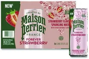 Maison Perrier Sparkling Water 11.15 oz Can Strawberry 8 Cans/Box 12575227 Maison Perrier Sparkling Water 11.15 oz Can Strawberry 8 Cans/Box 12575227