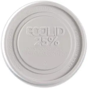 EcoLid Evolution World Food Lid Fits 12-32oz Containers White 500Ct EPBRSCLIDL EcoLid Evolution World Food Lid Fits 12-32oz Containers White 500Ct EPBRSCLIDL