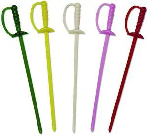 Sword Picks Plastic 3.25" Assorted Colors 10000/Carton RPPRP147 Sword Picks Plastic 3.25" Assorted Colors 10000/Carton RPPRP147
