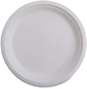 Vanguard Renewable and Compostable Sugarcane Plates, 6", White, 1,000/Carton Vanguard Renewable and Compostable Sugarcane Plates, 6", White, 1,000/Carton
