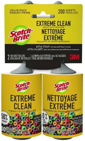 Extreme Clean Lint Roller 100 Sheets/Roll 2/Pack 7100291876 Extreme Clean Lint Roller 100 Sheets/Roll 2/Pack 7100291876