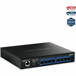TRENDnet 8-Port 10G Layer 2 Managed SFP+ Switch TL2-F7080 8 x 10G SFP+ Ports Web-Based Management NDAA + TAA Compliant 160Gbps Layer 2 Hub Ethernet Splitter TRENDnet 8-Port 10G Layer 2 Managed SFP+ Switch TL2-F7080 8 x 10G SFP+ Ports Web-Based Management NDAA + TAA Compliant 160Gbps Layer 2 Hub Ethernet Splitter