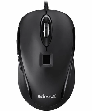 Adesso iMouse F1 Wired USB Mouse with Fingerprint Reader 1200 DPI AES 256 Encryption Biometric Security Windows Hello Compatible TAA Compliant Made in Taiwan Adesso iMouse F1 Wired USB Mouse with Fingerprint Reader 1200 DPI AES 256 Encryption Biometric Security Windows Hello Compatible TAA Compliant Made in Taiwan