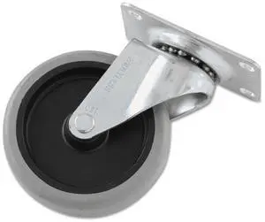 Non-Marking Plate Casters Swivel Mount Plate 4" Wheel Black/Gray/Silver FG1011L20000 Non-Marking Plate Casters Swivel Mount Plate 4" Wheel Black/Gray/Silver FG1011L20000