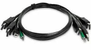 StarTech 6ft 1.8m Dual-DisplayPort KVM Cable 2x USB 2.0 3.5mm Audio Universal Combo Cable for KVM Switches TAA SK2DPMMKVM06TAA2U StarTech 6ft 1.8m Dual-DisplayPort KVM Cable 2x USB 2.0 3.5mm Audio Universal Combo Cable for KVM Switches TAA SK2DPMMKVM06TAA2U