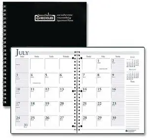 Recycled Three-Hole Punched Wirebound Academic Monthly Planner 11 x 8.5 Black Cover 14-Month: July 2025 to Aug 2026 26302 Recycled Three-Hole Punched Wirebound Academic Monthly Planner 11 x 8.5 Black Cover 14-Month: July 2025 to Aug 2026 26302