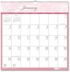 Recycled Monthly Wall Calendar Breast Cancer Awareness Artwork 12 x 12 White/Pink/Gray Sheets 12-Month Jan-Dec: 2026 3671 Recycled Monthly Wall Calendar Breast Cancer Awareness Artwork 12 x 12 White/Pink/Gray Sheets 12-Month Jan-Dec: 2026 3671