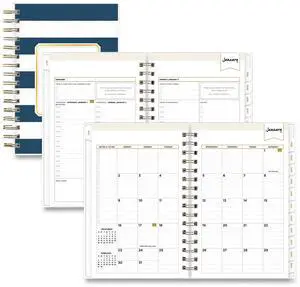 Blue Sky Day Designer Daily/Monthly Planner 8x5 Navy/White 2026 BLS103623 Blue Sky Day Designer Daily/Monthly Planner 8x5 Navy/White 2026 BLS103623