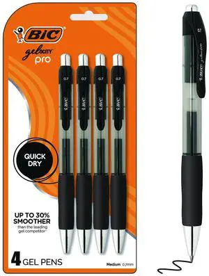 Gel-ocity Pro Gel Pen Retractable Medium 0.7 mm Black Ink Translucent Black/Black Barrel 4/Pack RPGLP4BLK Gel-ocity Pro Gel Pen Retractable Medium 0.7 mm Black Ink Translucent Black/Black Barrel 4/Pack RPGLP4BLK