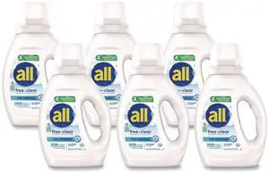 All Free Clear HE Laundry Detergent, Unscented, 30 oz Bottle, 6/Carton All Free Clear HE Laundry Detergent, Unscented, 30 oz Bottle, 6/Carton