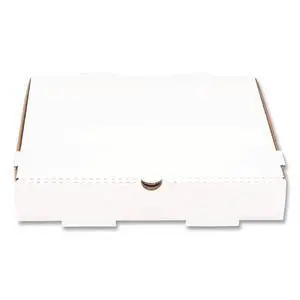 Corrugated Pizza Boxes 12 x 12 x 1.97 White/Brown 50/Carton FPPBF12W Corrugated Pizza Boxes 12 x 12 x 1.97 White/Brown 50/Carton FPPBF12W