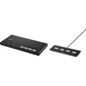 Belkin 4-Port Dual-Head Modular Secure KVM Switch w/ Remote F1DN204MODBA4 Belkin 4-Port Dual-Head Modular Secure KVM Switch w/ Remote F1DN204MODBA4