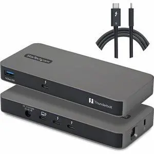 StarTech 4-Port Thunderbolt 5 Hub with Thunderbolt Share KVM 80 / 120Gbps 8K Multi-Display 140W PD USB-A 10Gbps TB4 & USB4 StarTech 4-Port Thunderbolt 5 Hub with Thunderbolt Share KVM 80 / 120Gbps 8K Multi-Display 140W PD USB-A 10Gbps TB4 & USB4