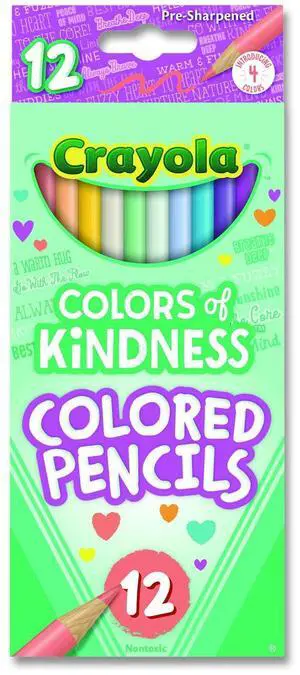 Colors of Kindness Colored Pencils Assorted Lead and Barrel Colors 12/Box 682114 Colors of Kindness Colored Pencils Assorted Lead and Barrel Colors 12/Box 682114