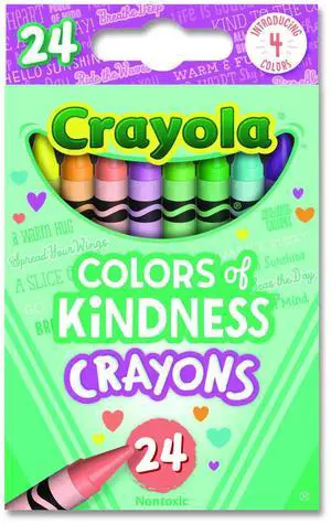 Colors of Kindness Crayons Regular Size 0.31" x 3.63" 24 Assorted Colors 24/Pack 520130 Colors of Kindness Crayons Regular Size 0.31" x 3.63" 24 Assorted Colors 24/Pack 520130