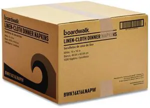 Boardwalk 16" x 16" Linen-Cloth Dinner Napkins, White 16X16LNAPW Boardwalk 16" x 16" Linen-Cloth Dinner Napkins, White 16X16LNAPW