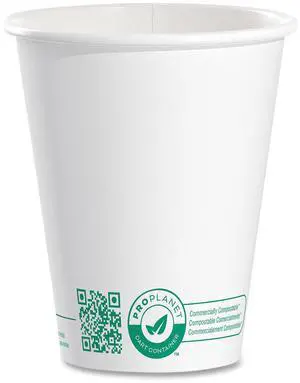 Dart 8oz ProPlanet SSPLA Paper Hot Cup White 50Ct 378PLAPLANET Dart 8oz ProPlanet SSPLA Paper Hot Cup White 50Ct 378PLAPLANET