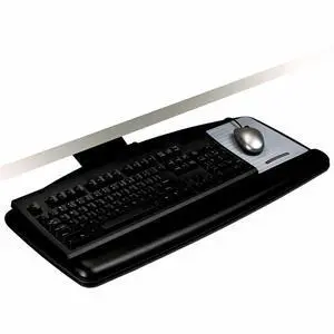 3M Easy Adjust Keyboard Tray with Standard Keyboard & Mouse Platform, 23" Track 3M Easy Adjust Keyboard Tray with Standard Keyboard & Mouse Platform, 23" Track