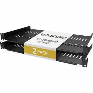 StarTech 2-Pack 1U Server Rack Shelf Vented Rackmount Cantilever Tray for 19" Network Rack or Cabinet 10" Deep Up to 44lb Each StarTech 2-Pack 1U Server Rack Shelf Vented Rackmount Cantilever Tray for 19" Network Rack or Cabinet 10" Deep Up to 44lb Each