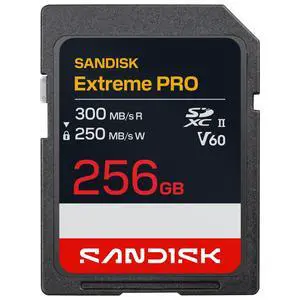 SanDisk Extreme PRO UHS-II Cards UHS-II 256GB SD - 300MB/s(R) - 250MB/s(W) - SDSDXEM-256G-GN4IN SanDisk Extreme PRO UHS-II Cards UHS-II 256GB SD - 300MB/s(R) - 250MB/s(W) - SDSDXEM-256G-GN4IN