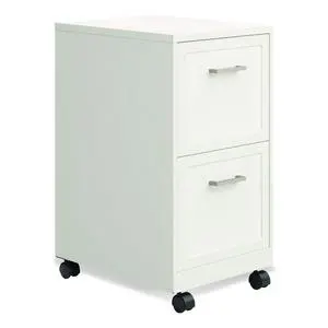 Alera SOHO-Grade 2-Drawer Filing Cabinet, 14.25" W x 18" D x 26.7" H, White Alera SOHO-Grade 2-Drawer Filing Cabinet, 14.25" W x 18" D x 26.7" H, White