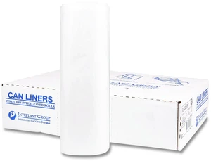 Institutional Low-Density Can Liners 45 gal 1.15 mil 40" x 46" Natural Interleaved Roll 20 Bags/Roll 5 Rolls/Carton SLW4046SPNS Institutional Low-Density Can Liners 45 gal 1.15 mil 40" x 46" Natural Interleaved Roll 20 Bags/Roll 5 Rolls/Carton SLW4046SPNS