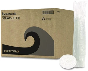 Boardwalk Crystal-Clear Cold Cup Lids 1000/Carton BWKPET912STRAW Boardwalk Crystal-Clear Cold Cup Lids 1000/Carton BWKPET912STRAW