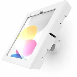 iPad 10th-11th A16 Gen Apex Enclosure Bow Tilting Wall Mount White iPad 10th-11th A16 Gen Apex Enclosure Bow Tilting Wall Mount White