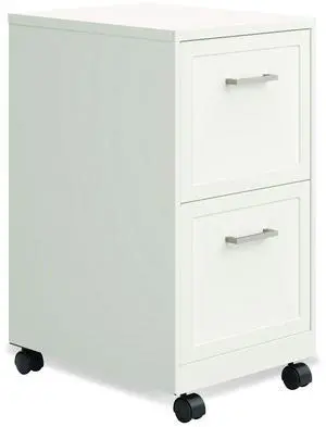Alera SOHO-Grade 2-Drawer Filing Cabinet, 14.25" W x 18" D x 26.7" H, White Alera SOHO-Grade 2-Drawer Filing Cabinet, 14.25" W x 18" D x 26.7" H, White