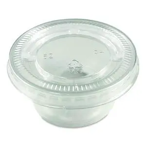Portion Cup Lids Fits 1.5 oz to 2 oz Portion Cups Clear 100/Pack 25 Packs/Carton 60003027 Portion Cup Lids Fits 1.5 oz to 2 oz Portion Cups Clear 100/Pack 25 Packs/Carton 60003027