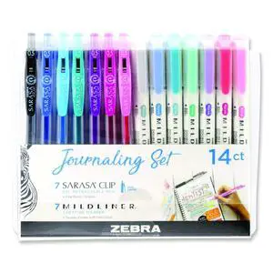 Mixed Writing Set, (7) 0.5 Mm Gel Pens, (7) 1 Mm/4 Mm Bullet/chisel-Tip Markers, Assorted Colors Mixed Writing Set, (7) 0.5 Mm Gel Pens, (7) 1 Mm/4 Mm Bullet/chisel-Tip Markers, Assorted Colors