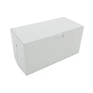 White One-Piece Non-Window Bakery Boxes 8 x 4 x 4 White Paper 250/Carton SCH0924 White One-Piece Non-Window Bakery Boxes 8 x 4 x 4 White Paper 250/Carton SCH0924