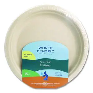 Fiber Plates 9" dia Natural 20/Pack PLRTSCU9 Fiber Plates 9" dia Natural 20/Pack PLRTSCU9