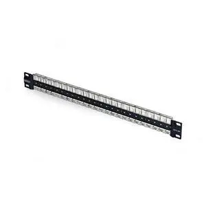 48-PORT 1U BLANK KEYSTONE PATCH PANEL WITH GROUNDING WIRE; COMPATIBLE WITH STP/U 48-PORT 1U BLANK KEYSTONE PATCH PANEL WITH GROUNDING WIRE; COMPATIBLE WITH STP/U