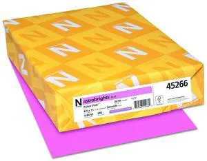 20lb Color Paper 20 lb Bond Weight 8.5 x 11 Pulsar Pink 500/Ream 45266 20lb Color Paper 20 lb Bond Weight 8.5 x 11 Pulsar Pink 500/Ream 45266